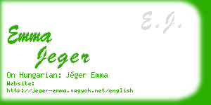 emma jeger business card